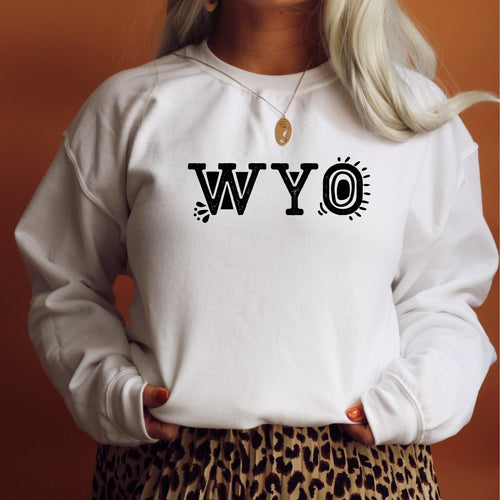 WYO White Crewneck Sweatshirt