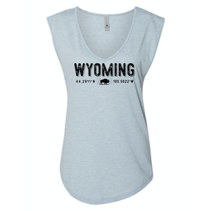 Gillette, Wyoming Coordinates Denim Women's Festival Sleeveless V