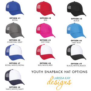 Youth Unicorn Leather Patch Pink Snapback Hat