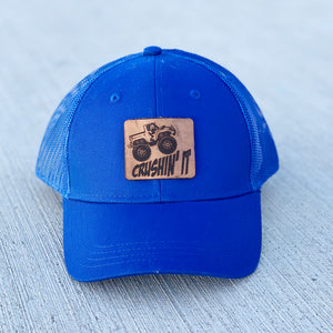 Crushin' It Youth Monster Truck Leather Patch Hat