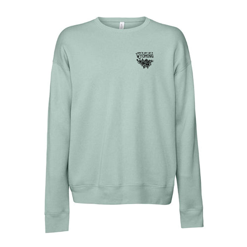 Moose Living My Best Life in Wyoming Drop Shoulder Crewneck Sweatshirt