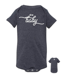 Oh Baby – Gray Gender Neutral Baby Onsie